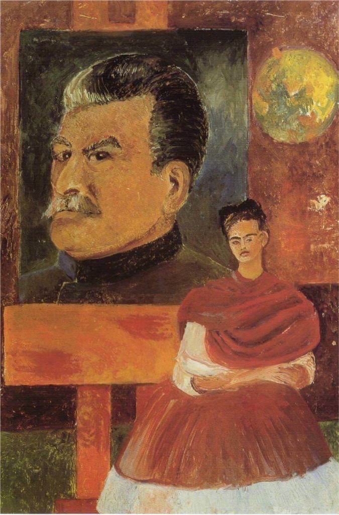 Self portrait with Stalin by Frida Kahlo