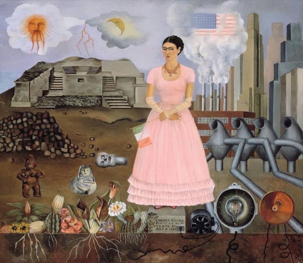 Self Portrait Along the Border Line Between Mexico and the United States by Frida Kahlo