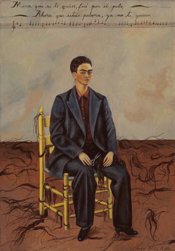 Self Portrait with Loose Hair by Frida Kahlo