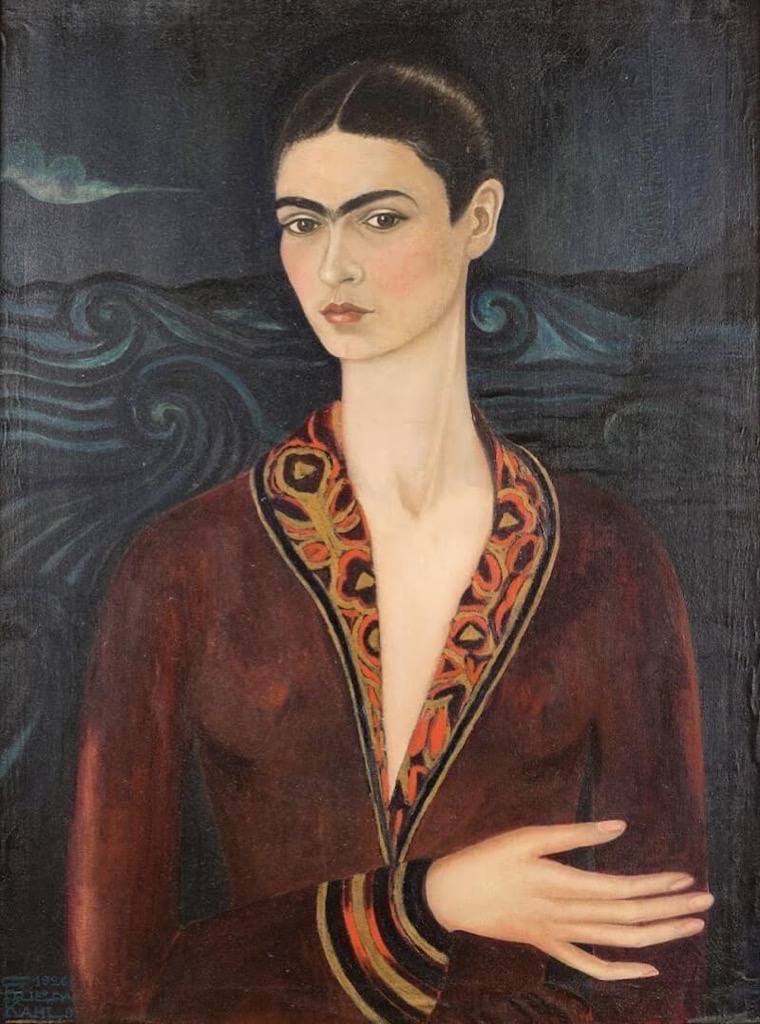 Self-portrait in a Velvet Dress by Frida Kahlo
