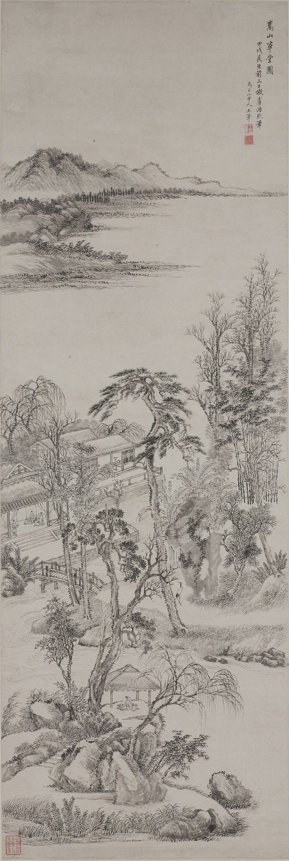 Thatched Cottage Scroll by Wang Hui