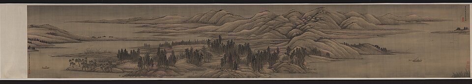 Summer Scenery of Waiting for Ferry at the Mountain Pass by Wang Hui