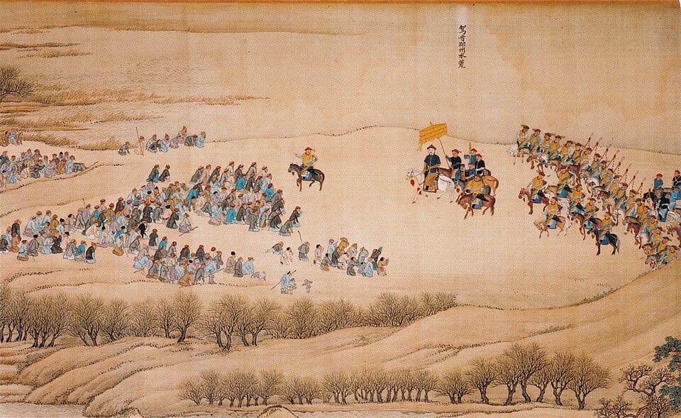 The Kangxi Emperor's Southern Inspection Tour, Scroll Four: Shandong-Jiangsu Border to Confluence of the Yellow and Huai Rivers by Wang Hui