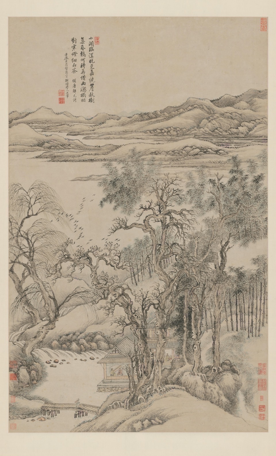 Tree in Autumn and Crows by Wang Hui