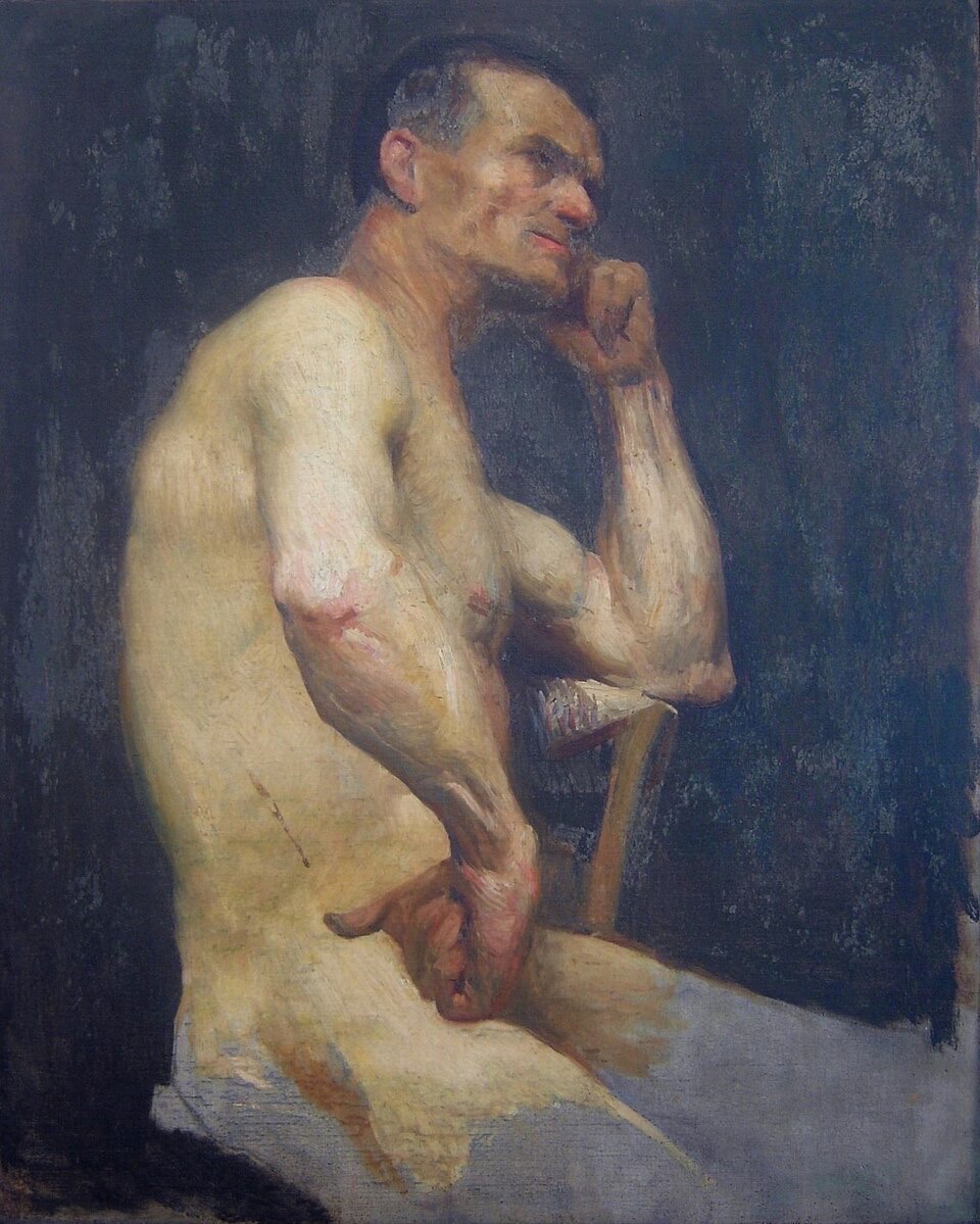 Nu masculino sentado by Eliseu Visconti