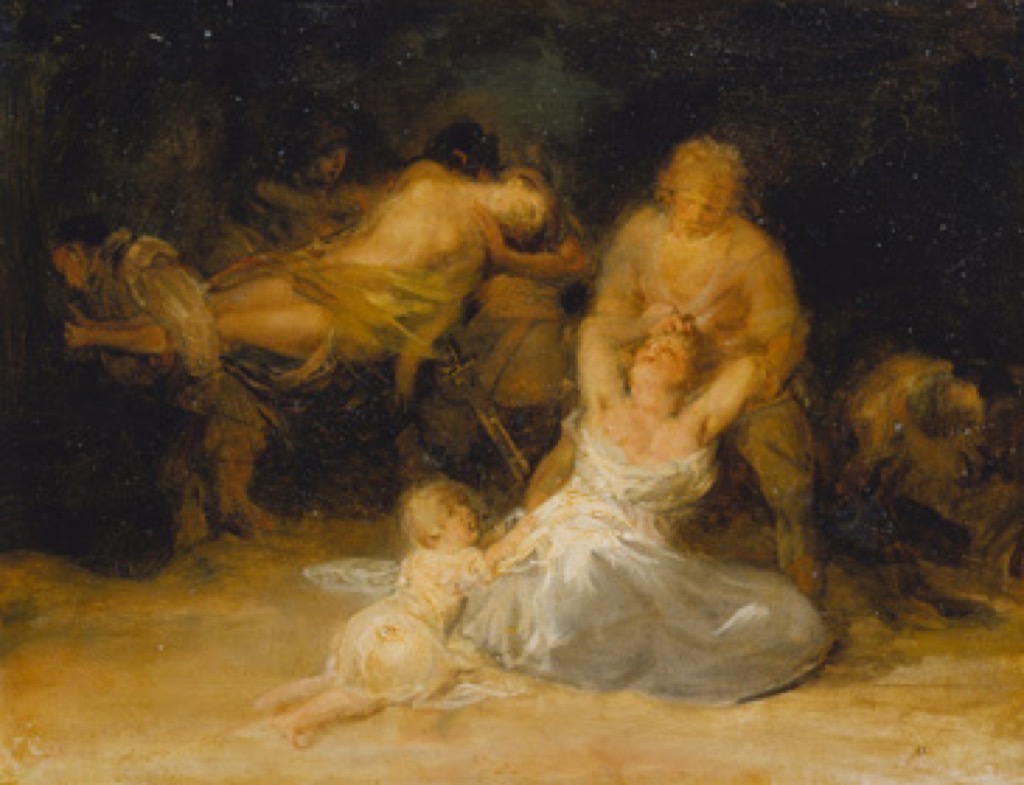 Act of Violence against Two Women by Francisco Goya