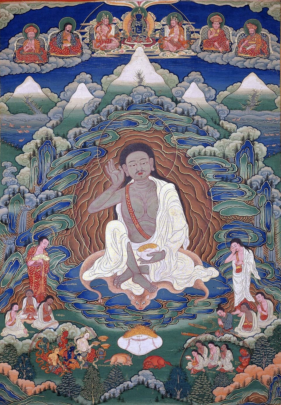 Milarepa, Bhutanese thangka